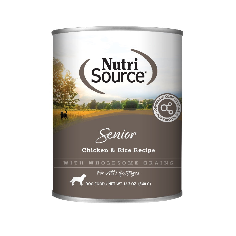 NutriSource Chicken & Rice Senior Wet Dog Food 12.3oz