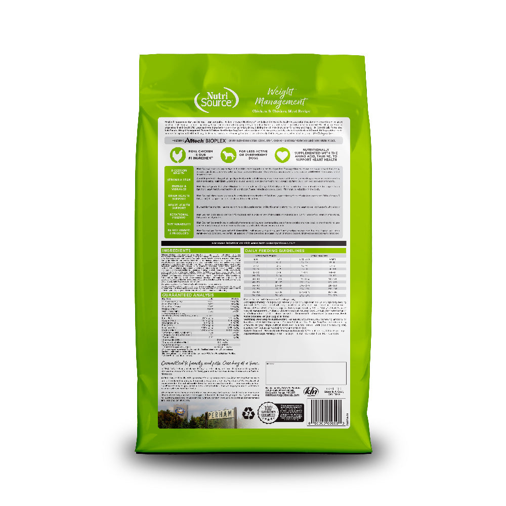 NutriSource Weight Management Chicken Dry Dog Food