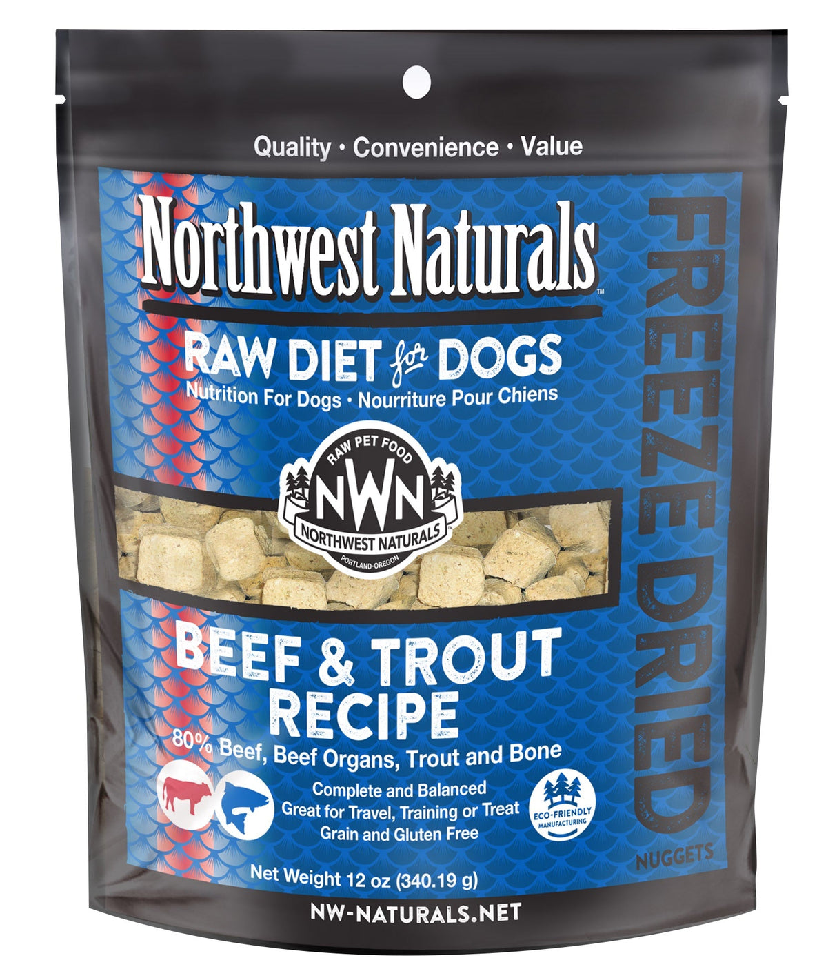 Northwest Naturals Freeze-Dried Beef & Trout Nuggets 12oz