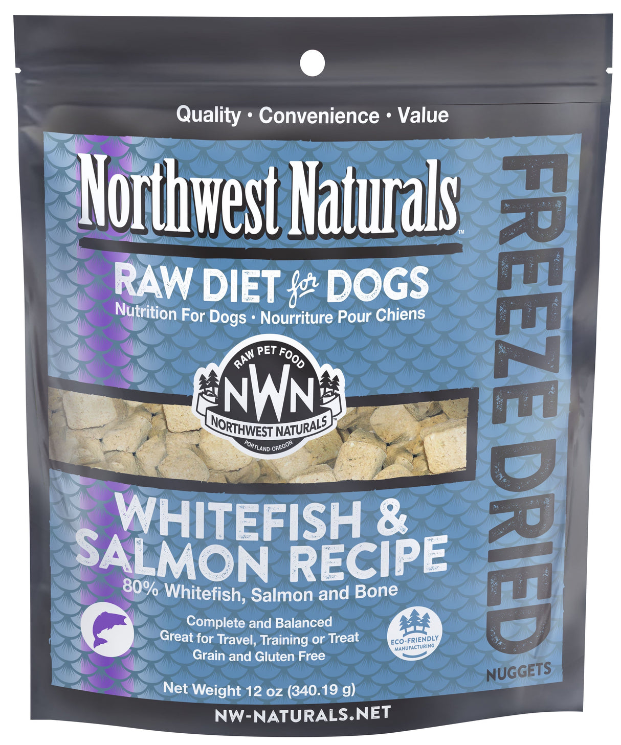 Northwest Naturals Freeze-Dried Whitefish & Salmon Nuggets 12oz