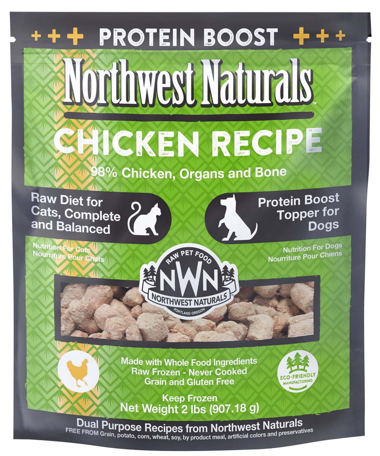 Northwest Naturals Frozen Protein Boost Chicken Nuggets for Cats 2lbs