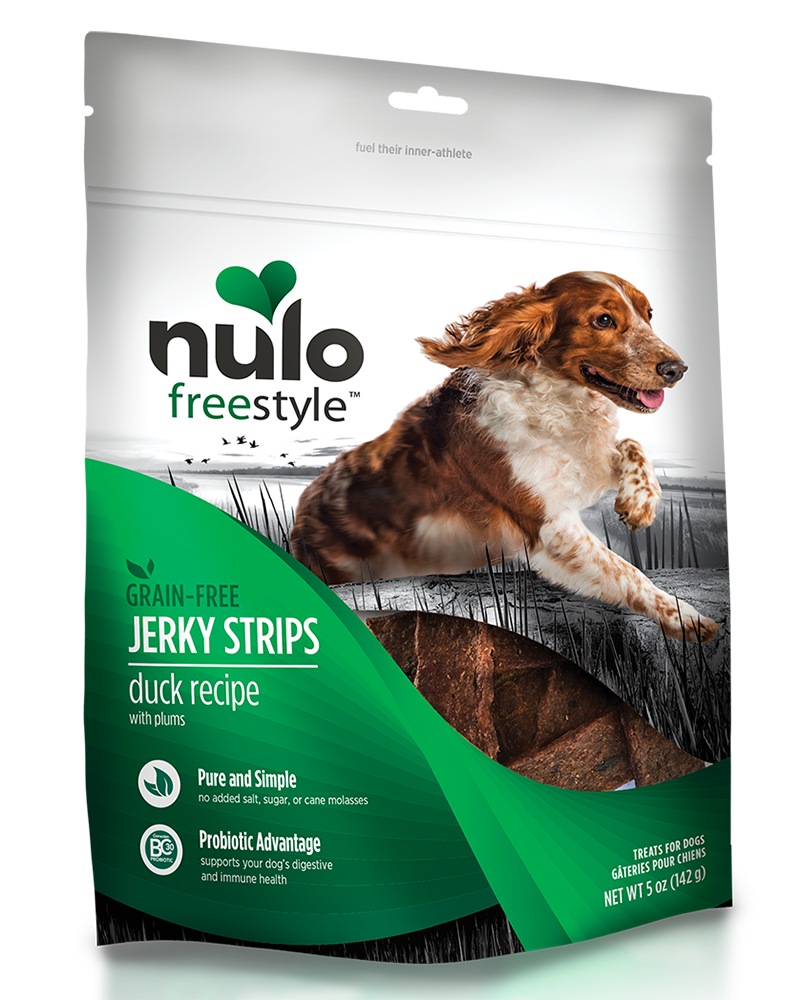 Nulo Freestyle Duck & Plum Jerky Dog Treats 5oz