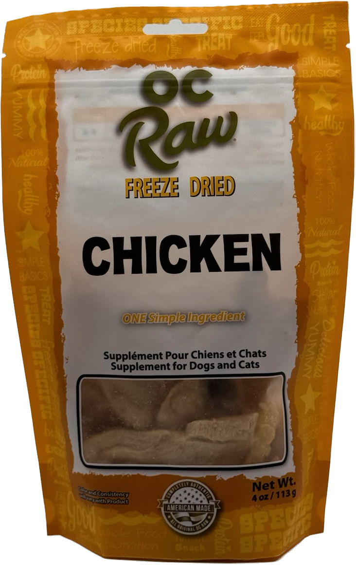 OC Raw Freeze-Dried Chicken Dog & Cat Treats 4oz