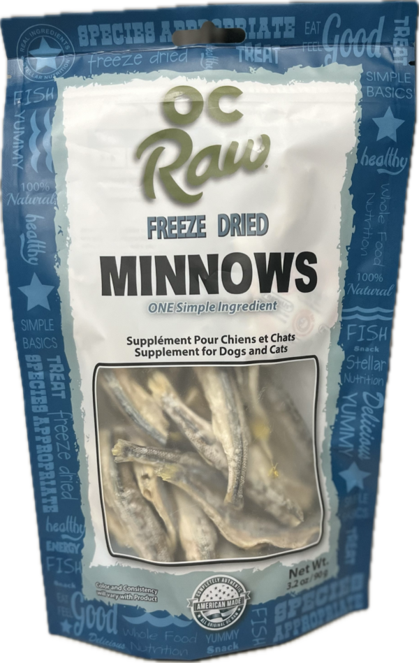 OC Raw Freeze-Dried Minnows Dog & Cat Treats 3.2oz