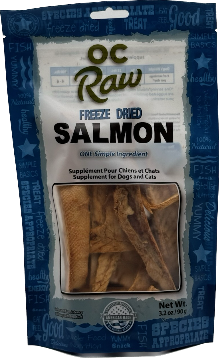 OC Raw Freeze-Dried Salmon Dog & Cat Treats 3.2oz