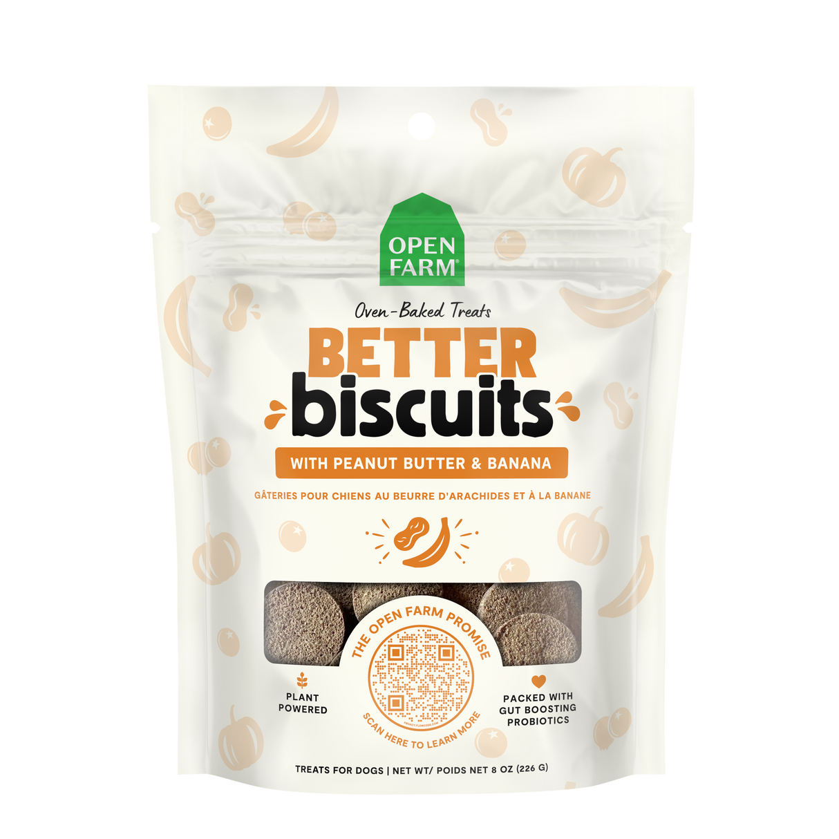 Open Farm Better Biscuits With Peanut Butter & Banana Recipe 8oz