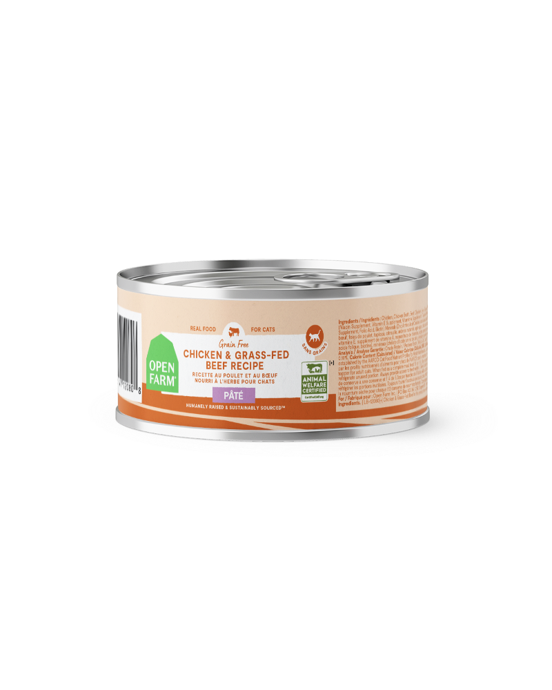 Open Farm Chicken & Grass Fed Beef Pâté for Cats 5.3oz