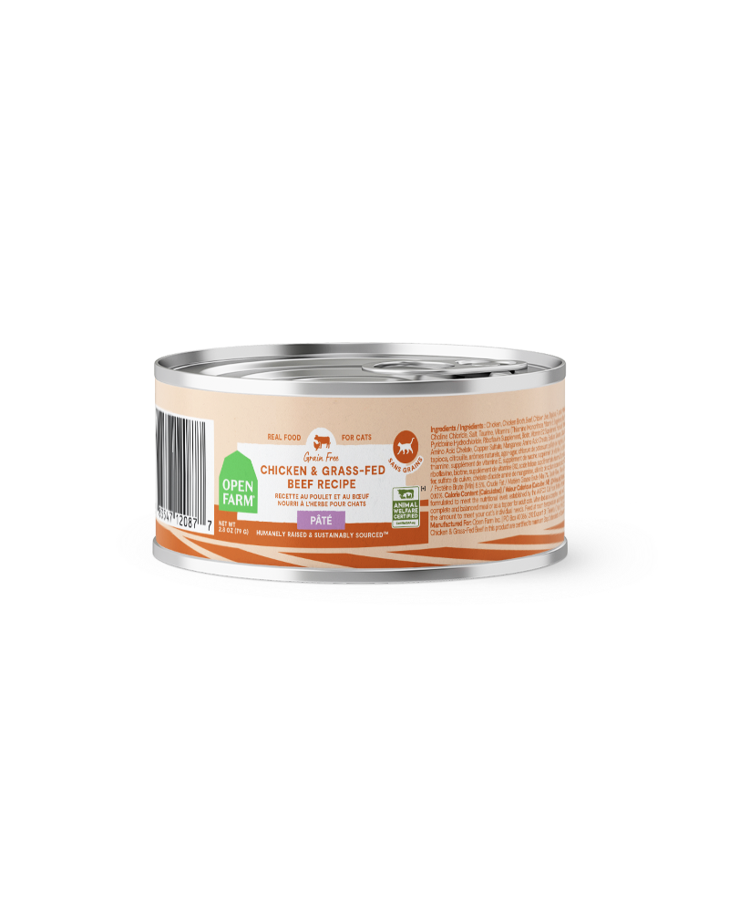 Open Farm Chicken & Grass Fed Beef Pâté for Cats 2.8oz