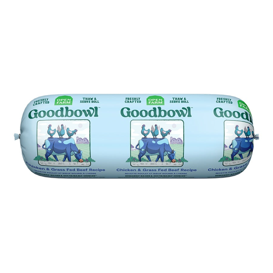 Open Farm Goodbowl Gently Cooked Roll Chicken, Beef & Brown Rice Dog Food 28oz
