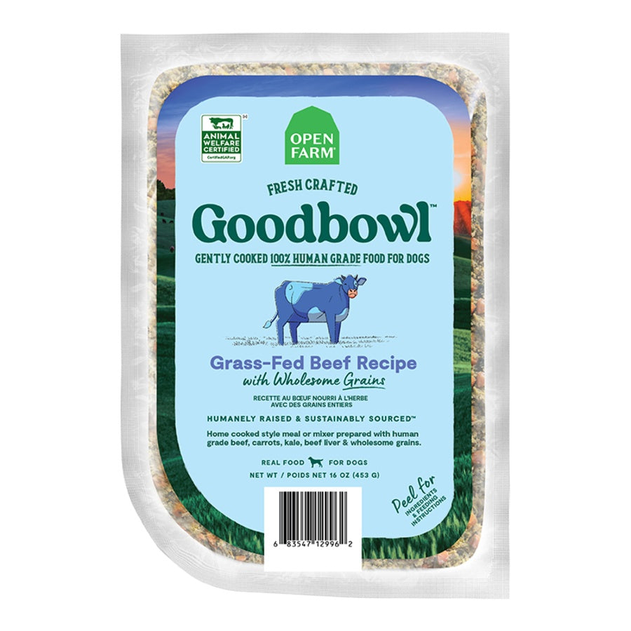 Open Farm Goodbowl Gently Cooked Grass-Fed Beef & Brown Rice Dog Food 6lb
