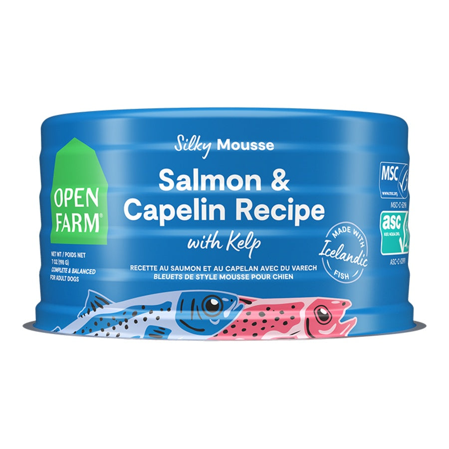 Open Farm Silky Mousse Grain-Free Salmon & Capelin with Kelp Wet Dog Food 7oz