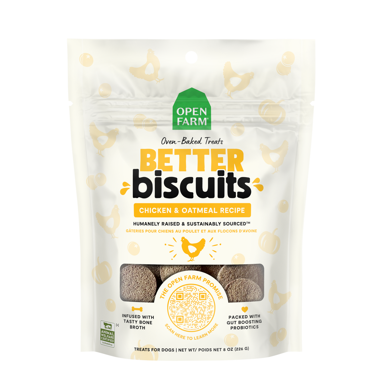 Open Farm Better Biscuits Chicken & Oatmeal Recipe 8oz