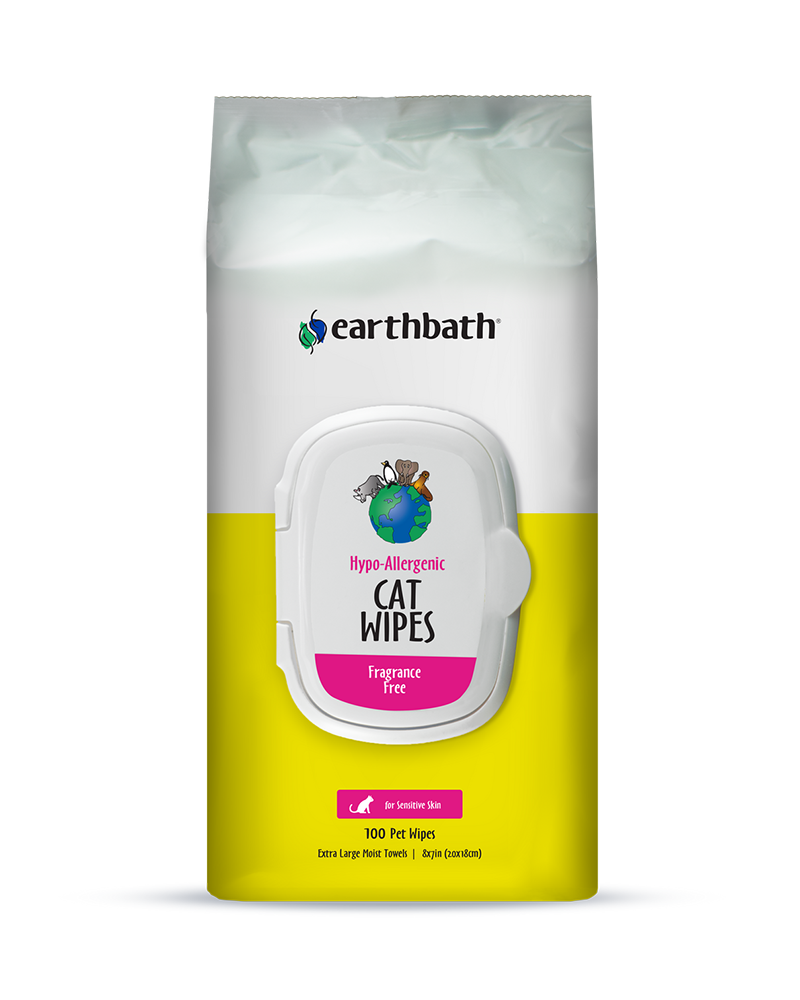 EarthBath Hypoallergenic Grooming Wipes for Cats 100-Count