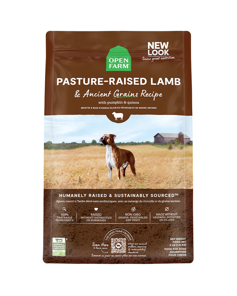 Open Farm Pasture-Raised Lamb & Ancient Grains Dry Dog Food 22lb
