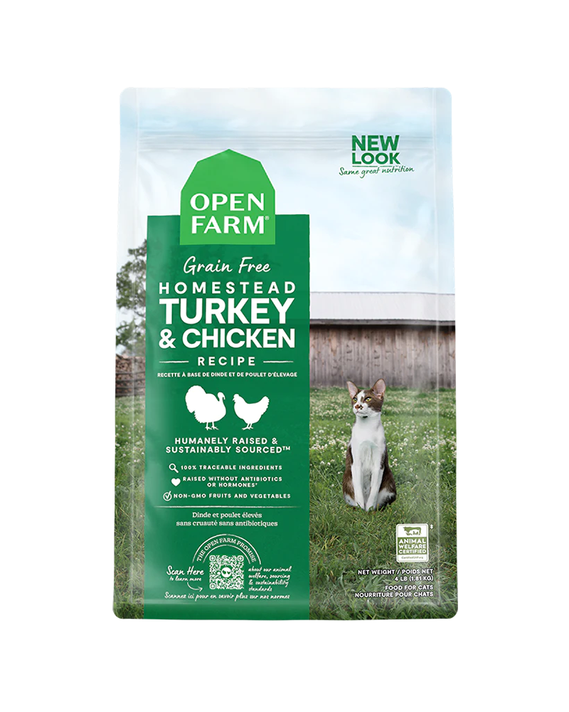 Open Farm Homestead Turkey & Chicken Dry Cat Food 8lb