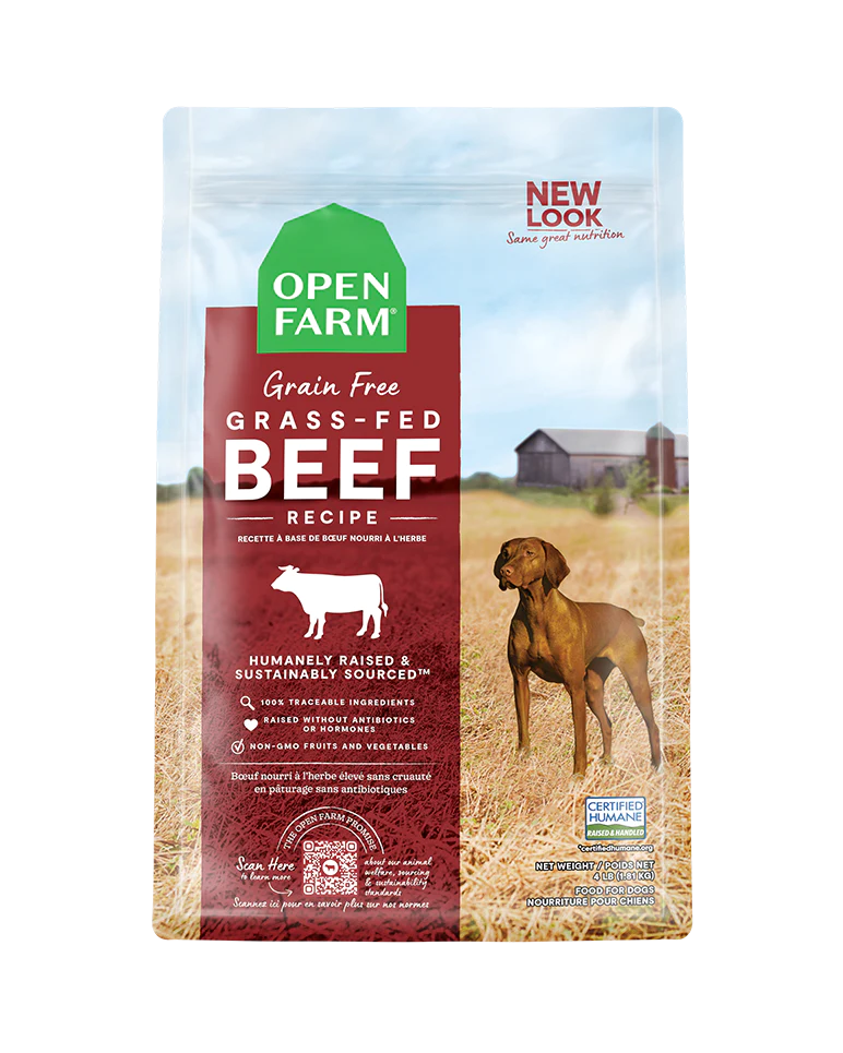 Open Farm Grass-Fed Beef Grain-Free Dry Dog Food 22lb