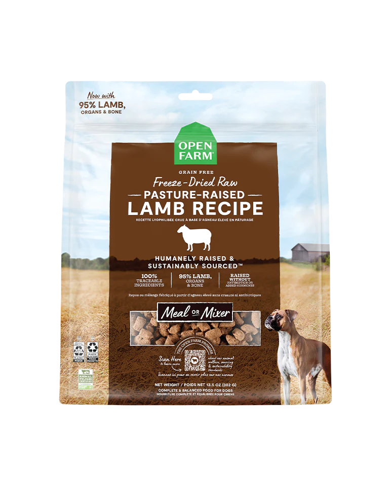 Open Farm Freeze-Dried Raw Pasture-Raised Lamb Dog Food 13.5oz