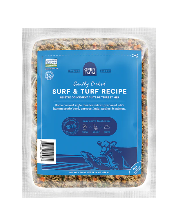Open Farm Gently Cooked Surf & Turf Dog Food 16oz