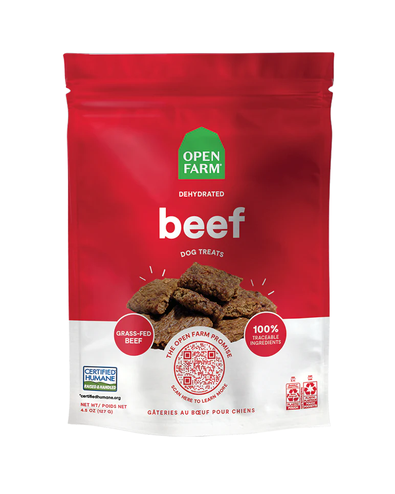 Open Farm Dehydrated Beef Dog Treats 4.5oz