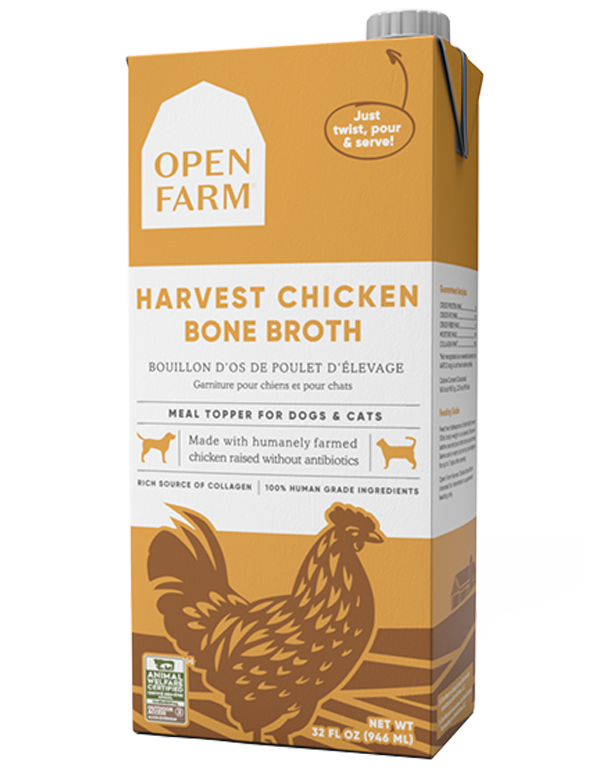 Open Farm Harvest Chicken Bone Broth for Dogs & Cats