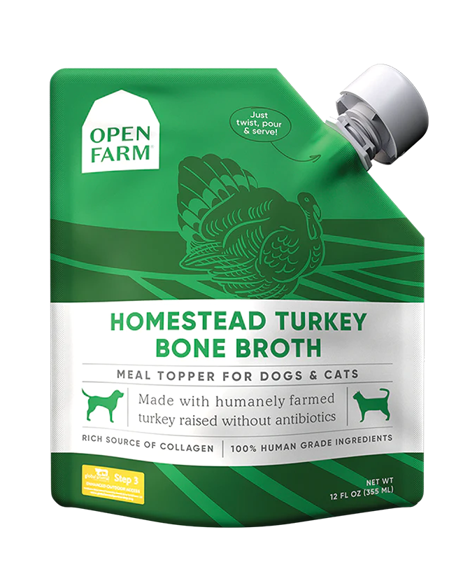Open Farm Homestead Turkey Bone Broth for Dogs & Cats
