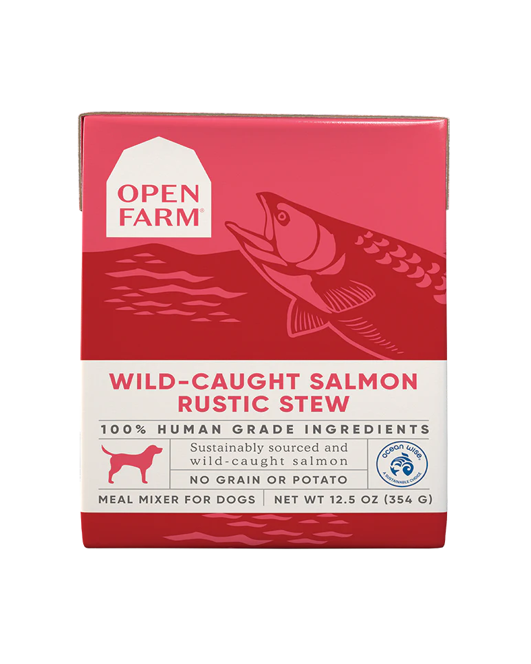 Open Farm Wild-Caught Salmon Rustic Stew Wet Dog Food12.5oz