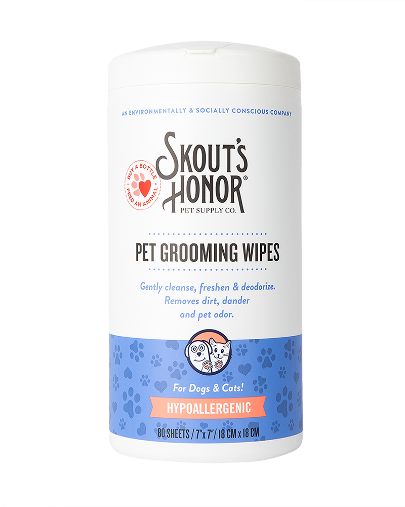 Skout's Honor Pet Grooming Wipes for Dogs & Cats 80ct