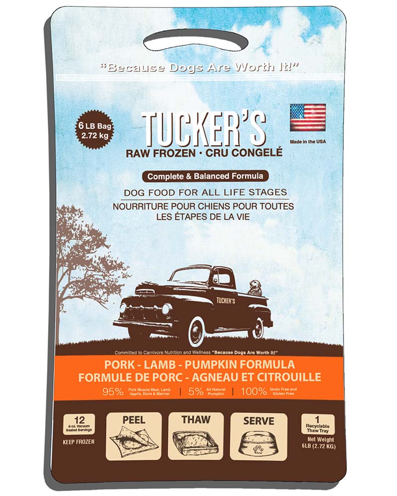 Tucker's Raw/Frozen Pork, Lamb & Pumpkin Patties 20lb