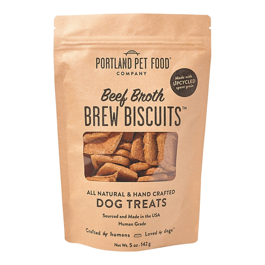Portland Pet Food Beef Broth Brew Biscuit Dog Treat - 5oz