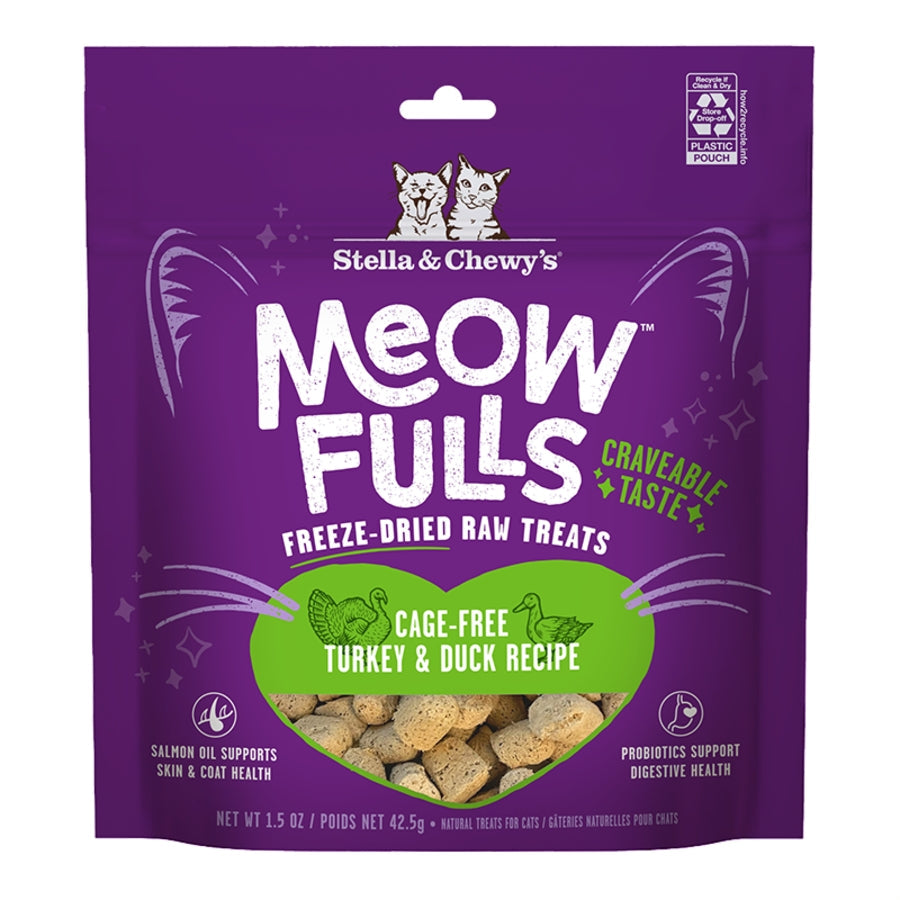 Stella & Chewy's Meowfulls Turkey & Duck Cat Treats 1.5oz