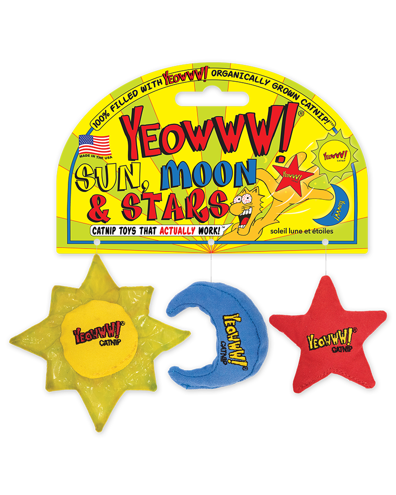 Yeowww! Sun, Moon & Star 3-Pack Catnip Cat Toys