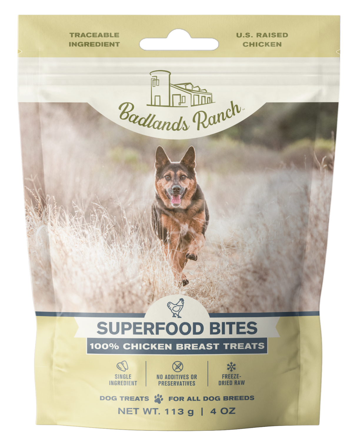 Badlands Ranch Superfood Bites 100% Chicken Breast Treats 4oz