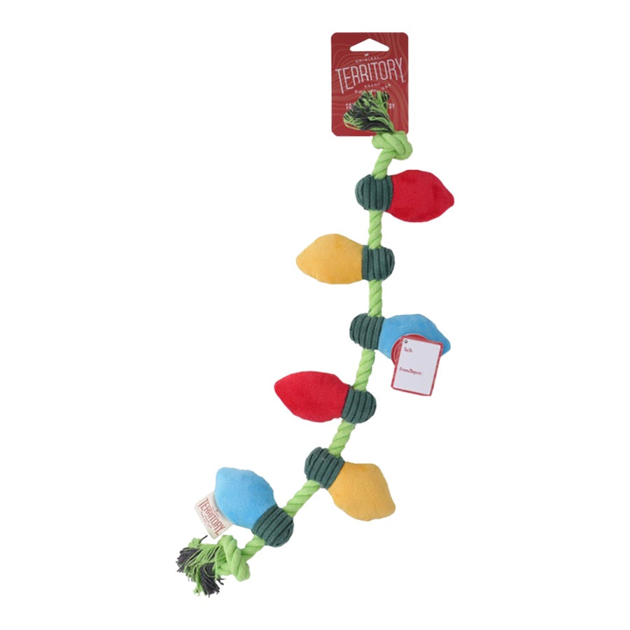 Territory Holiday Christmas Light Rope Dog Toy - 16"