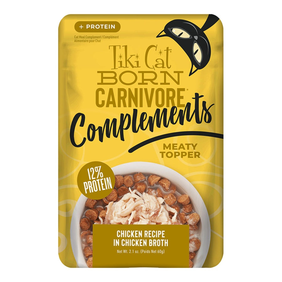 Tiki Cat Born Carnivore Complements Chicken Wet Cat Food Pouch 2.1oz