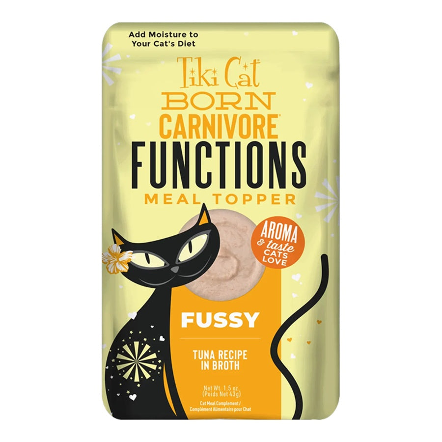 Tiki Cat Solutions Topper Fussy Tuna in Broth Wet Cat Food Pouch1.5oz