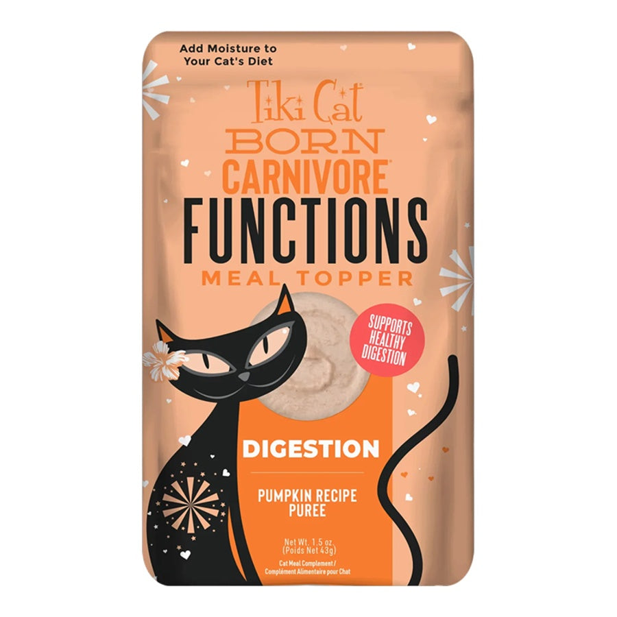 Tiki Cat Functions Topper Digestion Pumpkin Recipe Wet Cat Food Pouch 1.5oz