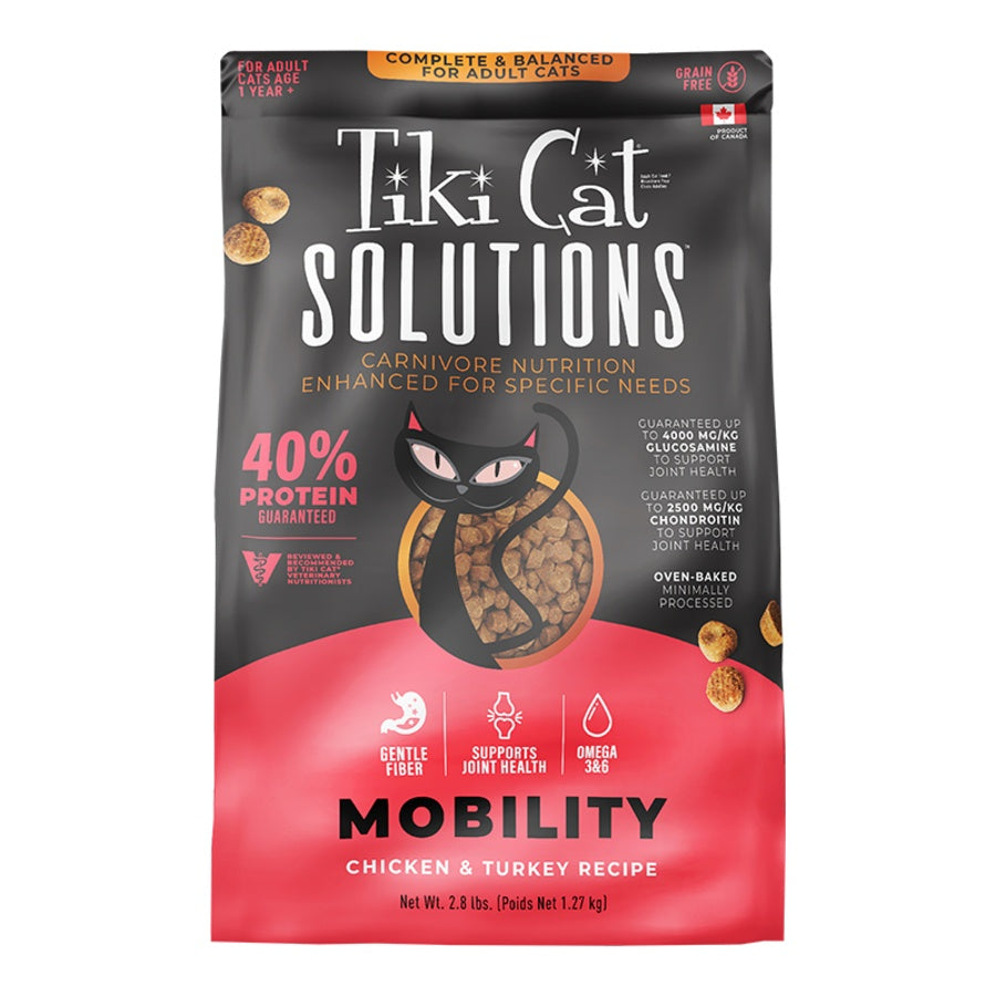 Tiki Cat Solutions Mobility Chicken & Turkey Grain-Free Dry Cat Food 2.8lb