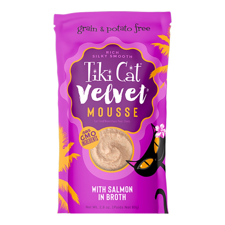 Tiki Cat Velvet Mousse Salmon Wet Cat Food Pouch 2.8oz