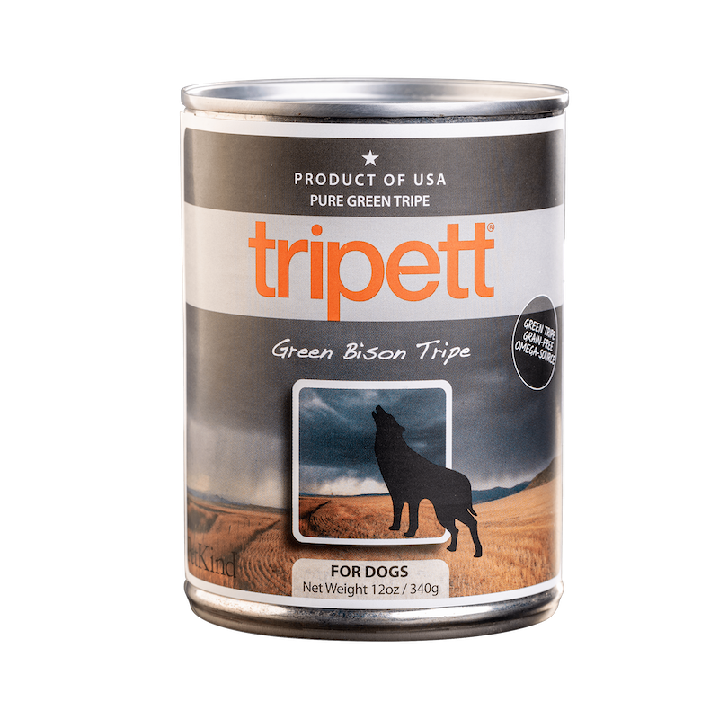 Tripett Wet Dog Food Green Bison Tripe 12oz