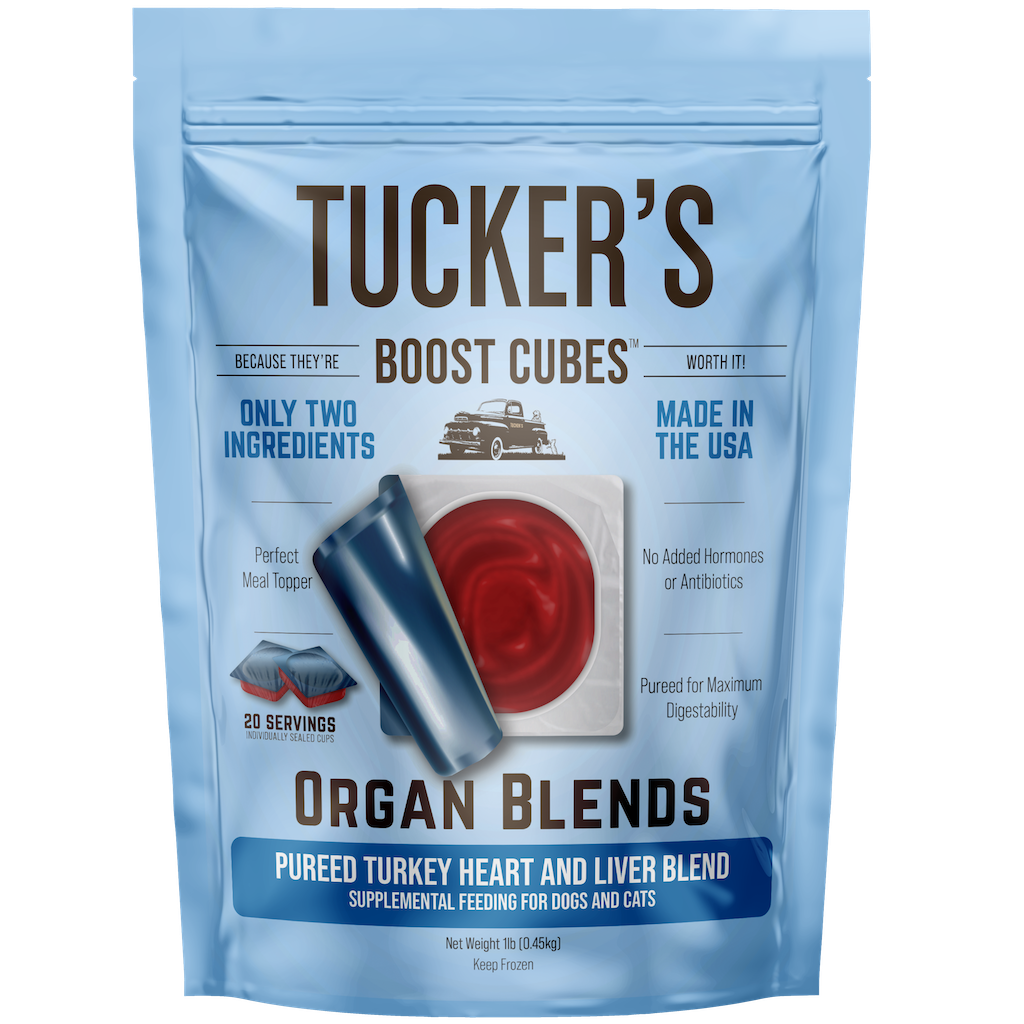 Tucker's Raw/Frozen Turkey Heart & Liver Boost Cube 1lb