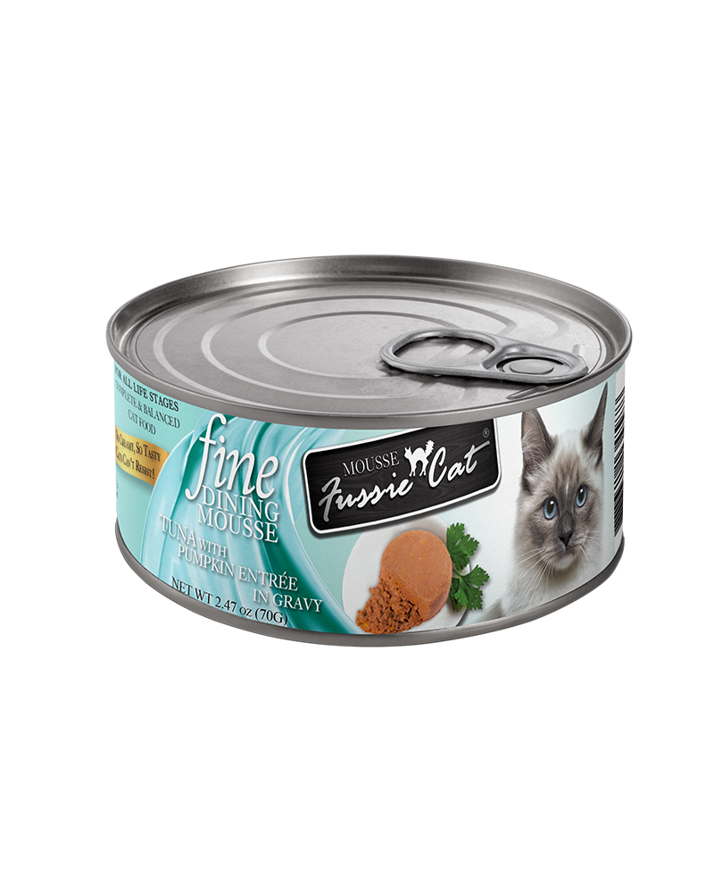 Fussie Cat Fine Dining Mousse Tuna with Pumpkin Wet Cat Food 2.8oz
