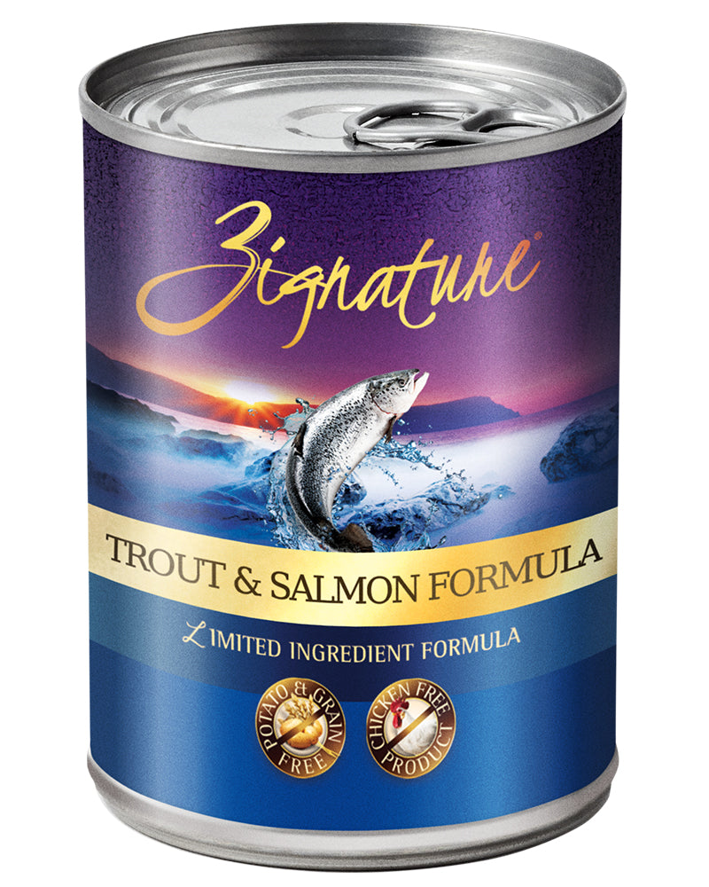 Zignature Trout & Salmon Wet Dog Food 13oz