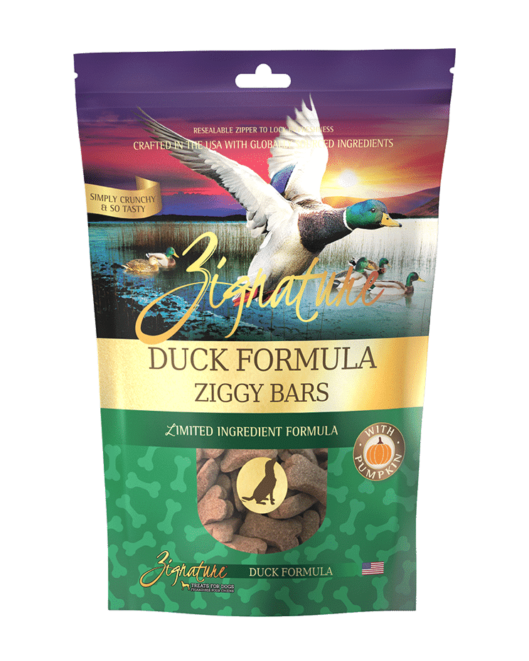 Zignature Ziggy Bar Biscuit Dog Treats - Duck 12oz