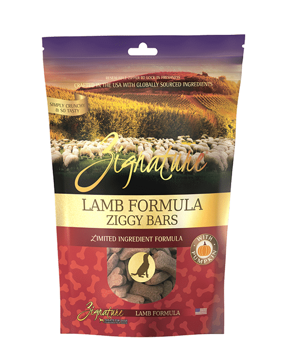 Zignature Ziggy Bar Biscuit Dog Treats - Lamb 12oz