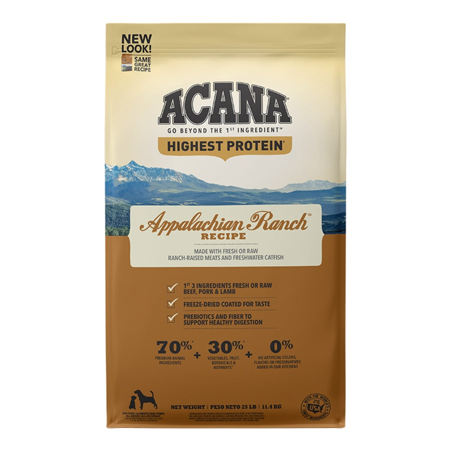 Acana Highest Protein - Appalachian Ranch Dry Dog Food