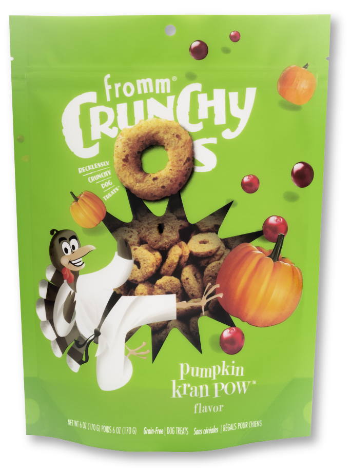 Fromm Crunchy O's Pumpkin Kran Pow Dog Treats 26oz