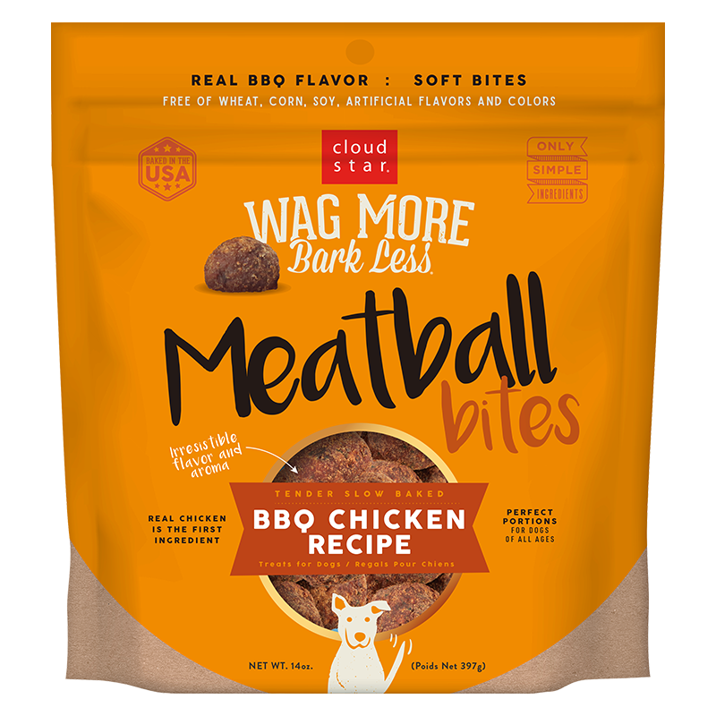 Wag More Grain Free Meatball Bites BBQ Chicken Recipe 14oz