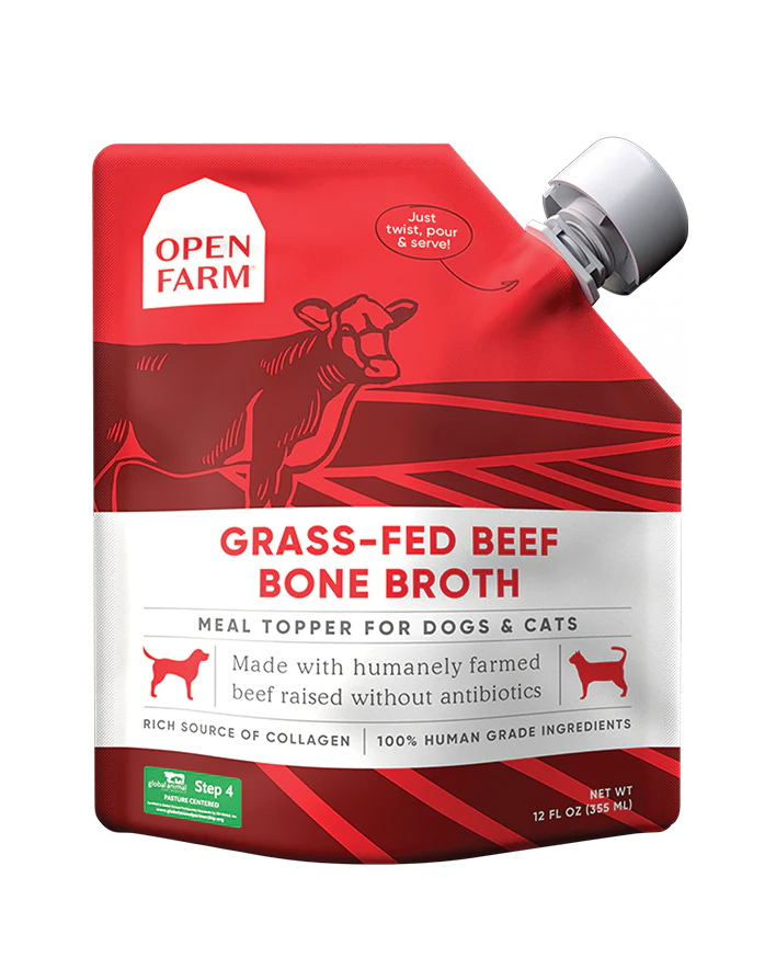 Open Farm Grass-Fed Beef Bone Broth for Dogs & Cats
