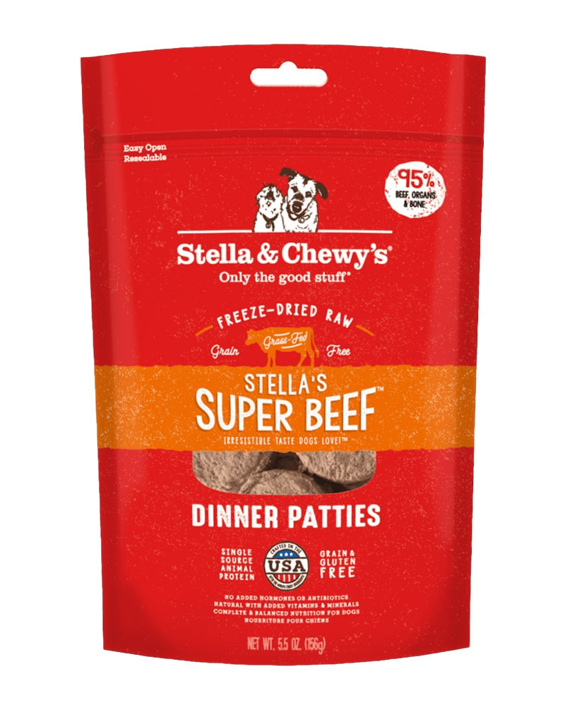 Stella & Chewy’s Freeze-Dried Beef Dinner Patties for Dogs 14oz
