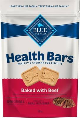 Blue Buffalo Health Bars Oven-Baked Beef Biscuit Crunchy Dog Treats - 16oz